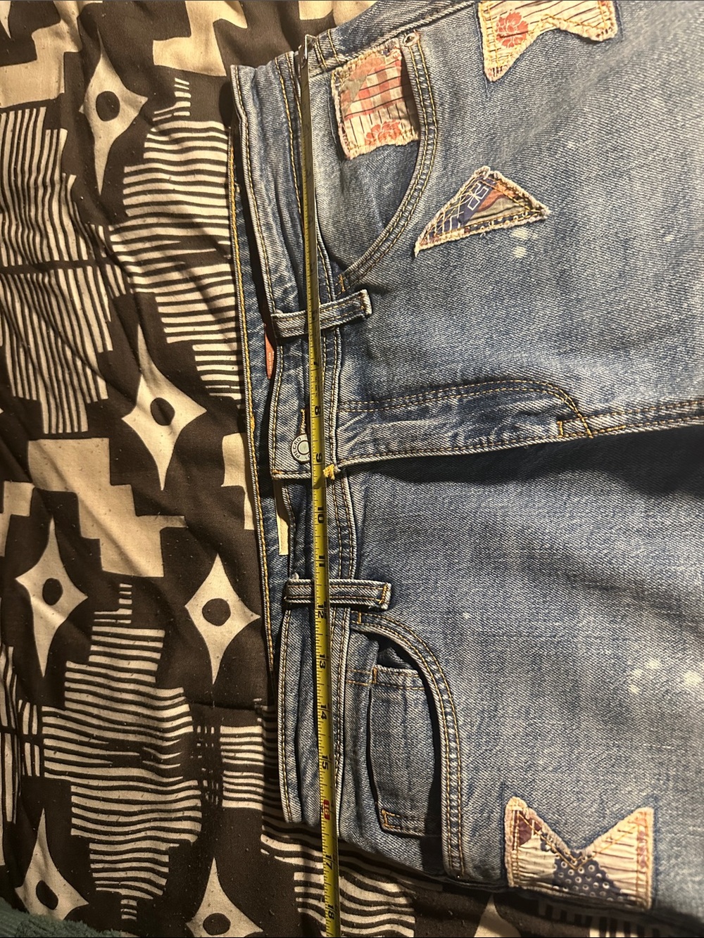Patchwork paint splatter Pilcro jeans 29 - Picture 7 of 8